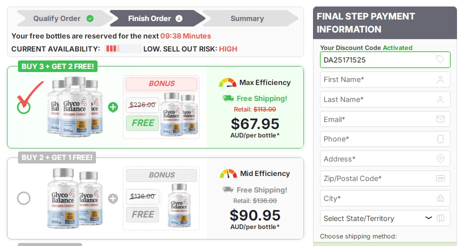 Glyco Balance Australia Order Page